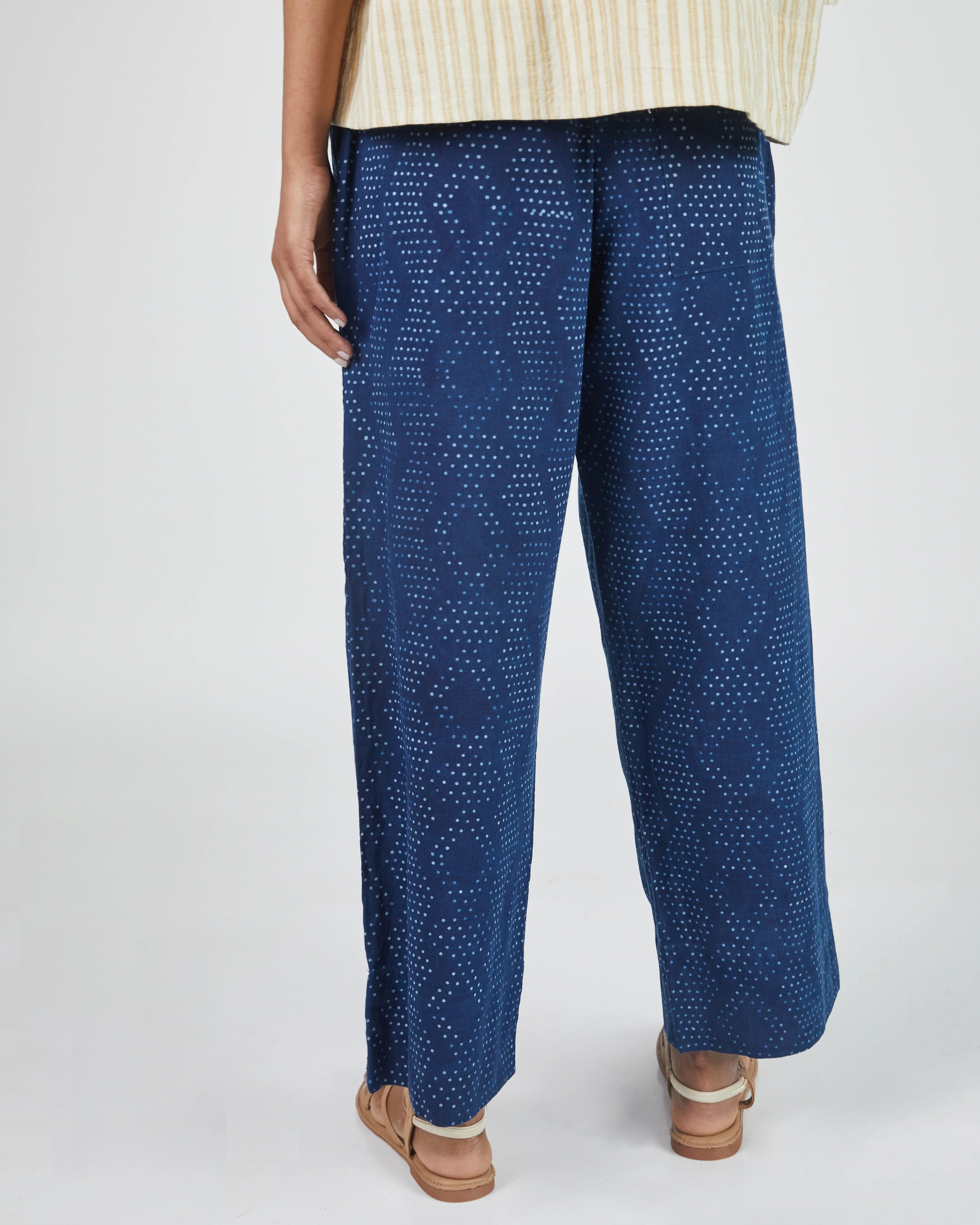 Umber & Ochre Garima Pant in Dot Indigo Print